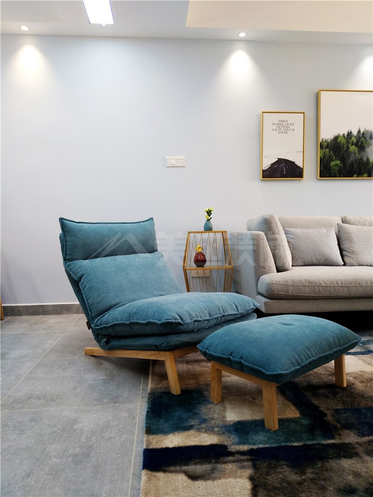 蘭亭灣畔114平北歐風(fēng)裝修案例圖—客廳