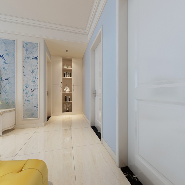 瀟湘奧林匹克花園121平現(xiàn)代風(fēng)裝修案例圖—客廳