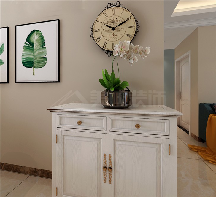 江山帝景101平簡(jiǎn)歐風(fēng)裝修案例圖—玄關(guān)