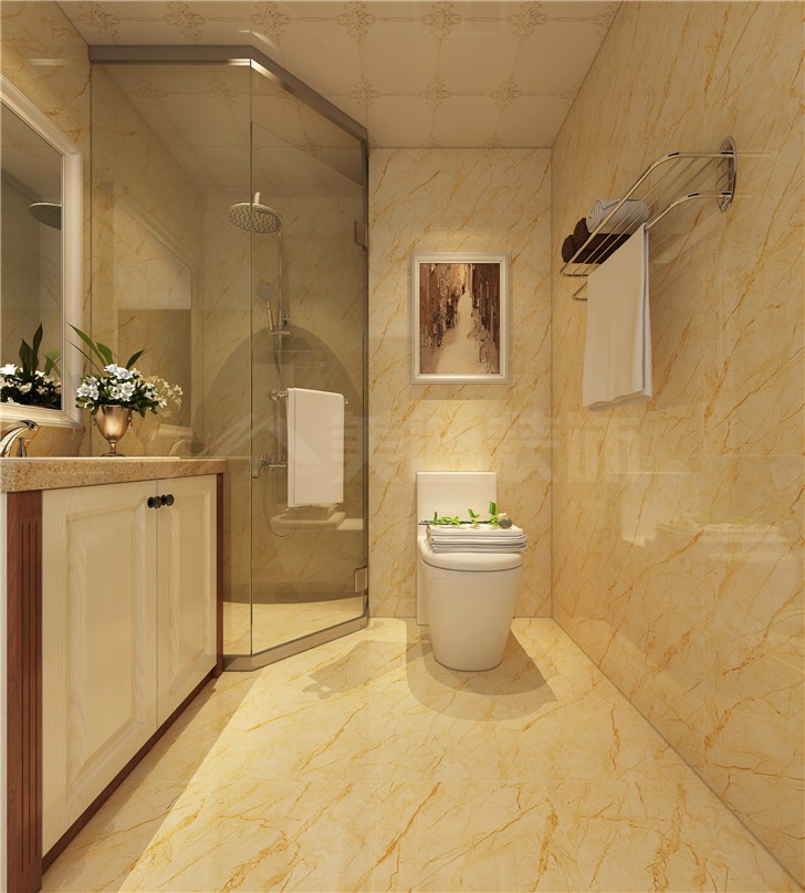 怡海星城151美式平北歐風裝修案例圖—衛(wèi)生間