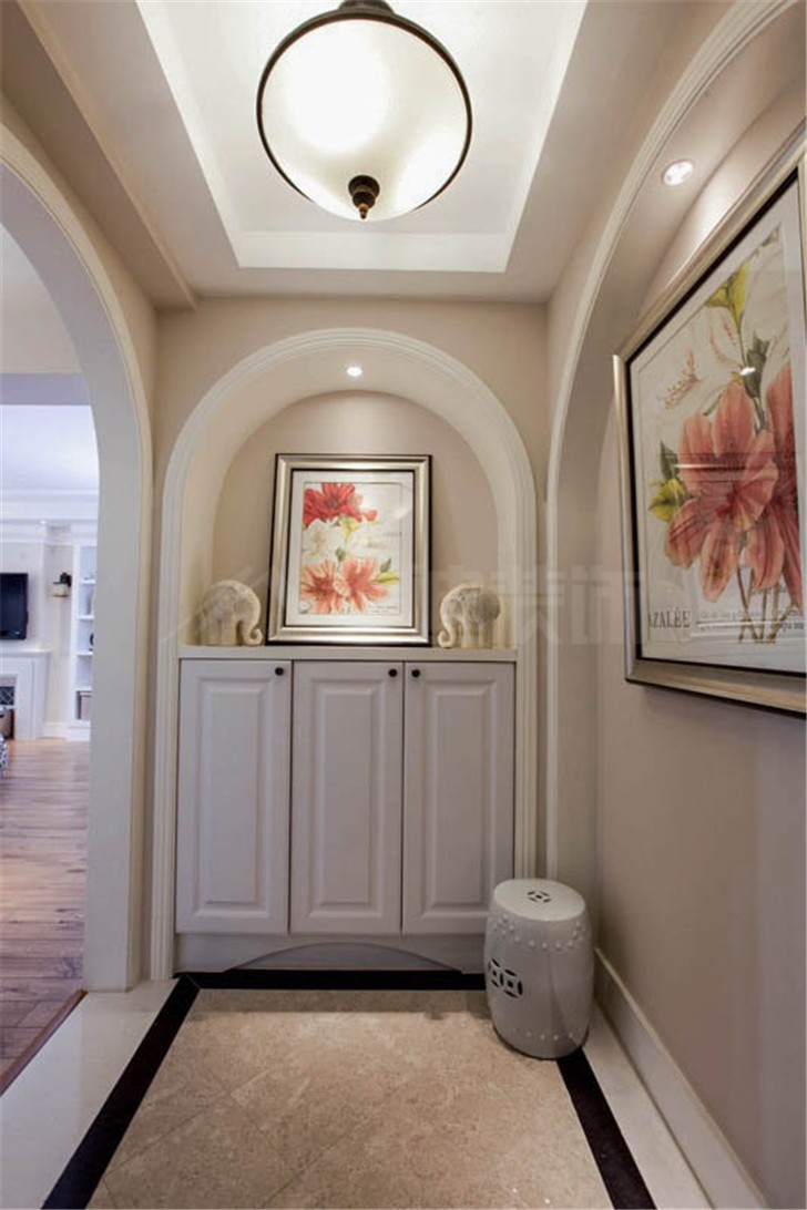 沁園春140平美式風(fēng)裝修案例圖—過(guò)道