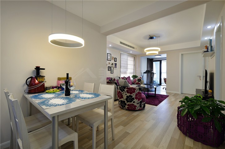 塞納公館110平現(xiàn)代裝修案例圖--餐廳