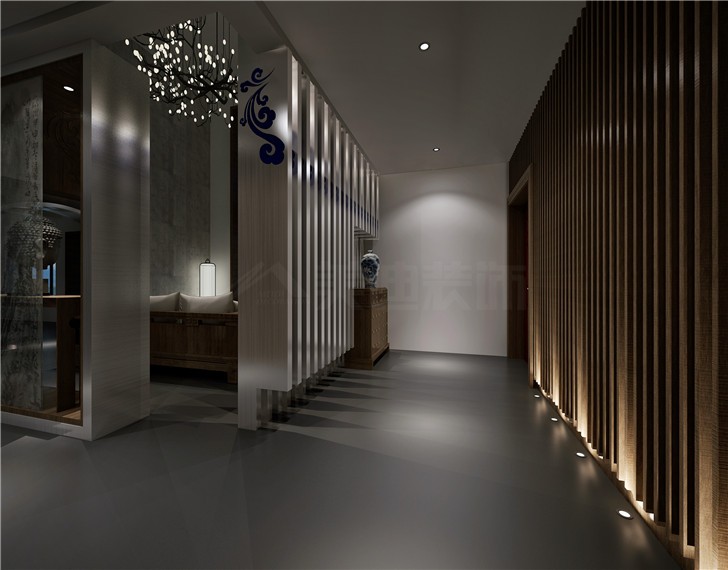 歸心苑300平新中式風(fēng)裝修案例圖—門廳