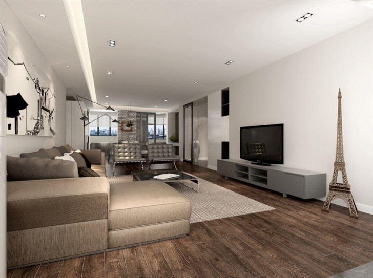 金鵬佳苑120㎡現(xiàn)代風(fēng)格-客廳