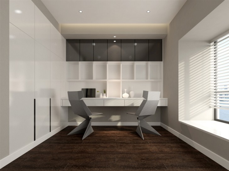 金鵬佳苑120㎡現(xiàn)代風(fēng)格-書房