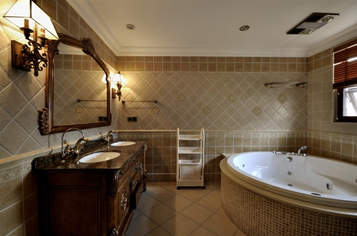 380㎡別墅鄉(xiāng)村美式實(shí)拍-衛(wèi)生間