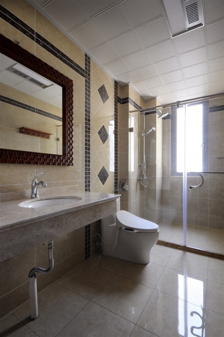 江北明珠132㎡新中式實拍-衛(wèi)生間