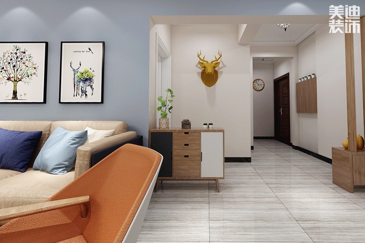 財智廣場140平現(xiàn)代簡約裝修效果圖-過道