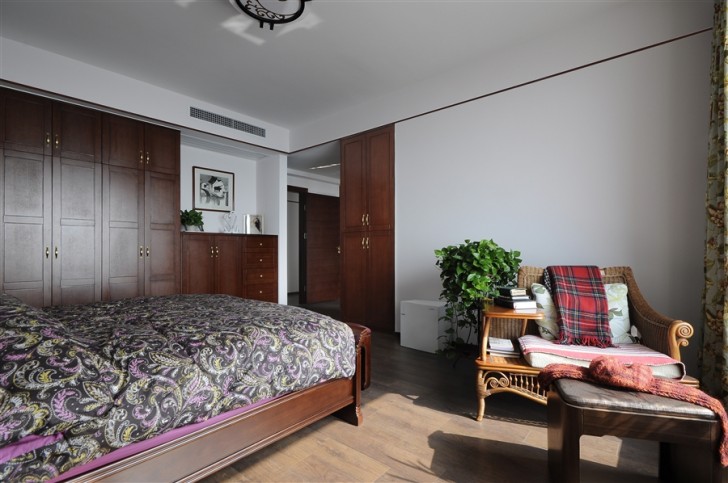 江北明珠132㎡新中式實拍-臥室