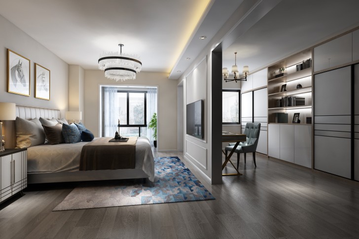 建鑫國際廣場現(xiàn)代簡約240平米-- 二樓主臥