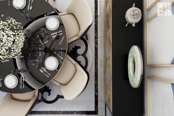 志誠新世界160㎡新中式效果圖-餐廳