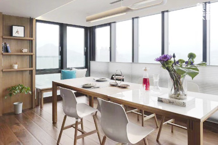 盛世豪園122㎡現(xiàn)代簡(jiǎn)約案例實(shí)拍-餐廳