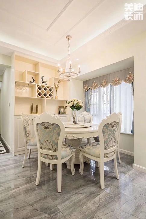 江南世界156㎡歐式案例實(shí)拍-餐廳