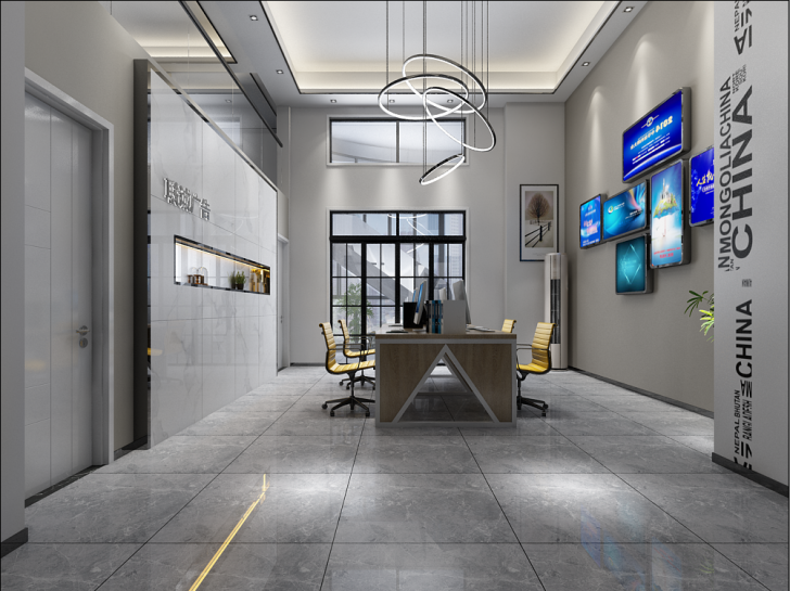建鑫國際廣場現(xiàn)代簡約240平米-- 一樓辦公室