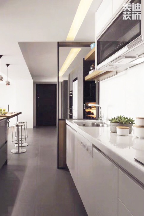 盛世豪園122㎡現(xiàn)代簡(jiǎn)約案例實(shí)拍-廚房