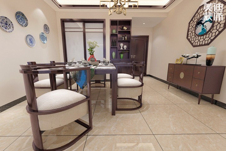 珠山國際150平米中式風(fēng)格裝修效果圖-餐廳