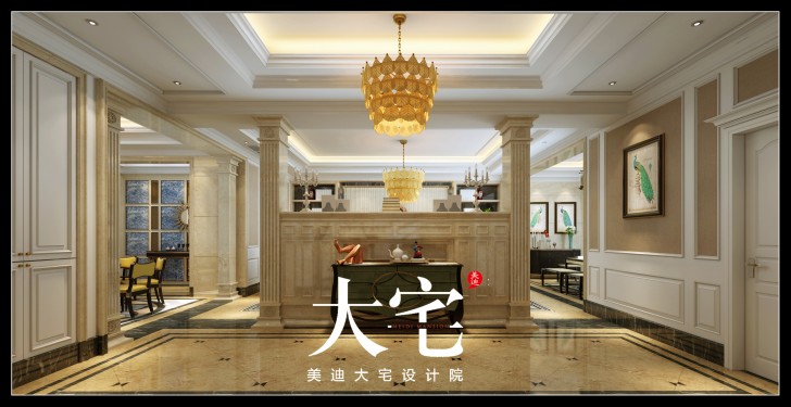 400平米簡歐效果圖--玄關(guān)