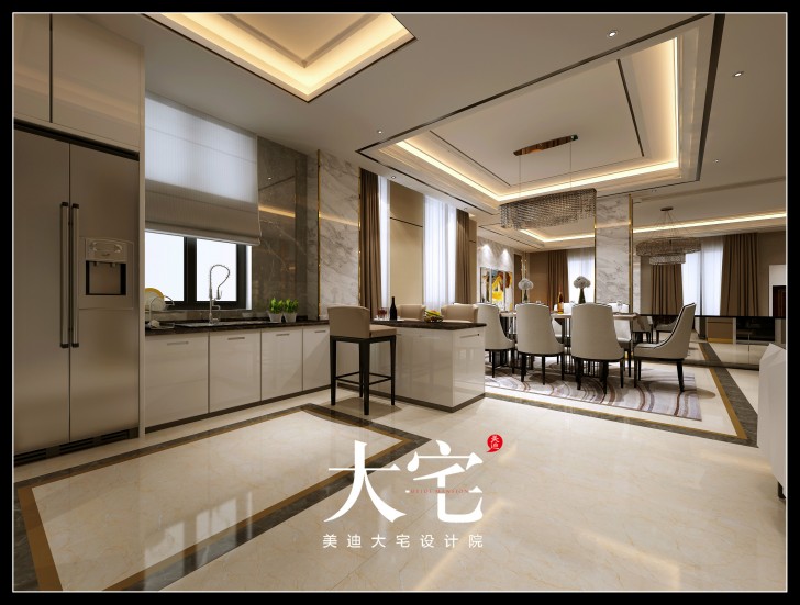 岳陽棠溪人家300平米現(xiàn)代簡約風格效果圖--餐廳