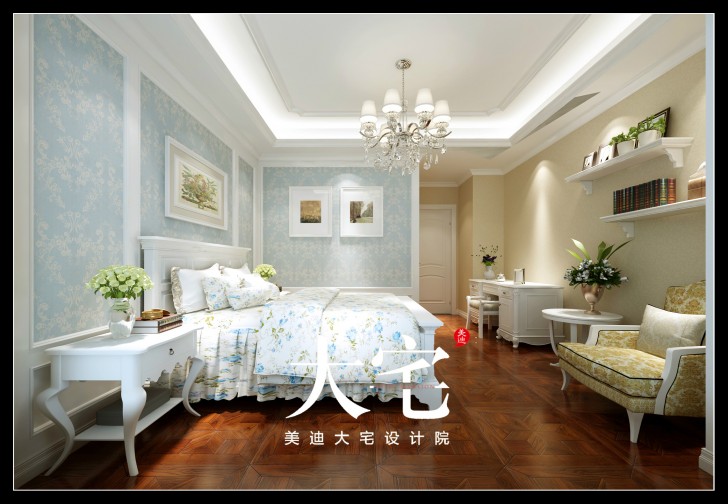 岳陽碧桂園300平米歐式風(fēng)格裝修效果圖--臥室