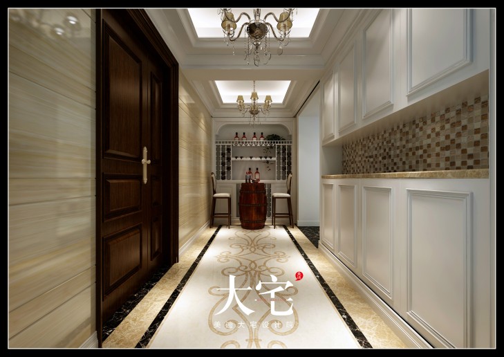 岳陽棠溪人家400平米新中式風格效果圖--吧臺