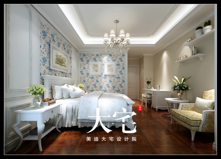 岳陽碧桂園300平米歐式風(fēng)格裝修效果圖--臥室