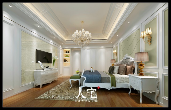 岳陽碧桂園180平米現(xiàn)代歐式風格裝修效果圖--臥室