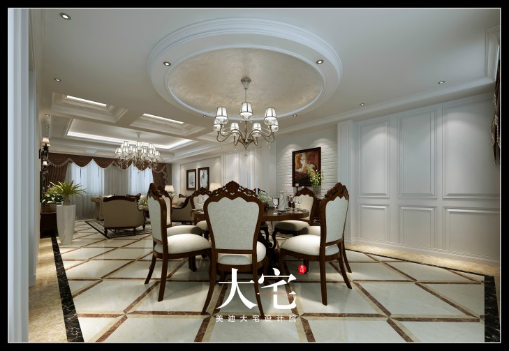 岳陽棠溪人家400平米新中式風格效果圖--餐廳