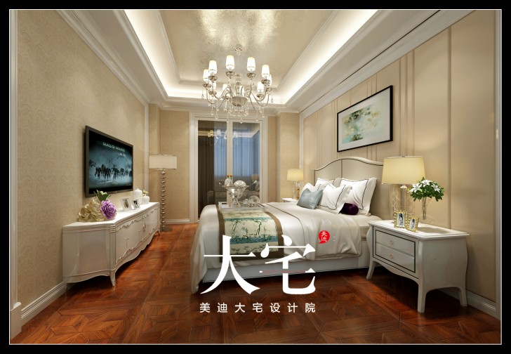 岳陽碧桂園300平米歐式風(fēng)格裝修效果圖--臥室