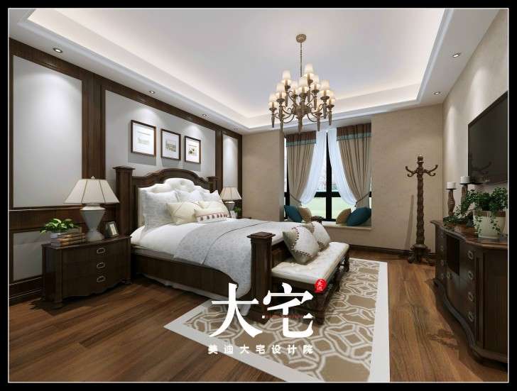 岳陽碧桂園300平米歐式風(fēng)格裝修效果圖--臥室