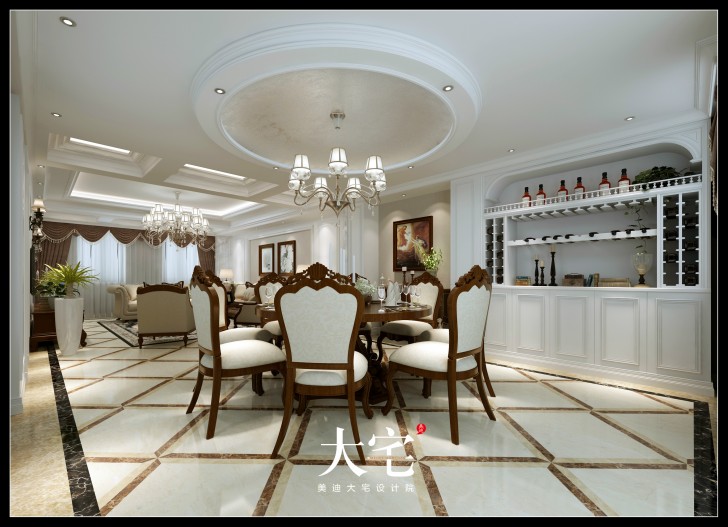 岳陽棠溪人家400平米新中式風格效果圖--餐廳