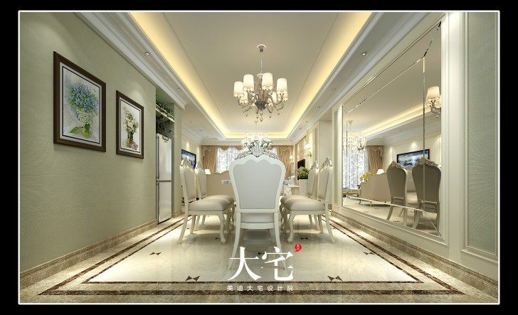 岳陽碧桂園180平米現(xiàn)代歐式風格裝修效果圖--餐廳