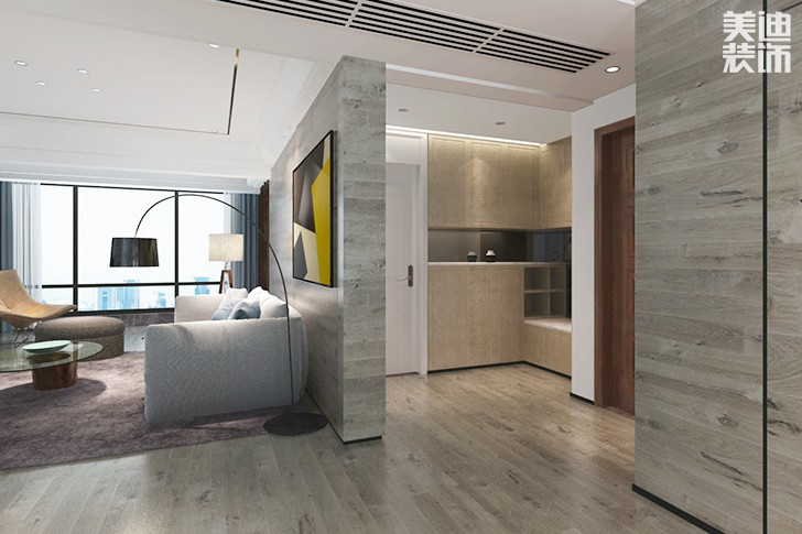 潤景園142㎡現代簡約裝修效果圖--客廳4