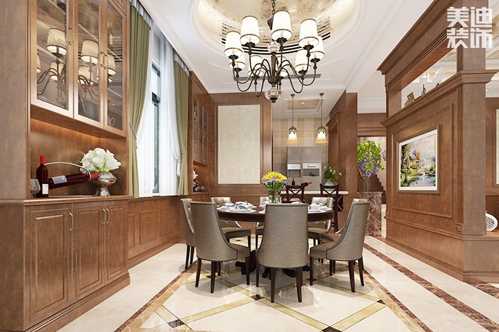 水映加州新中式裝修案例圖--餐廳