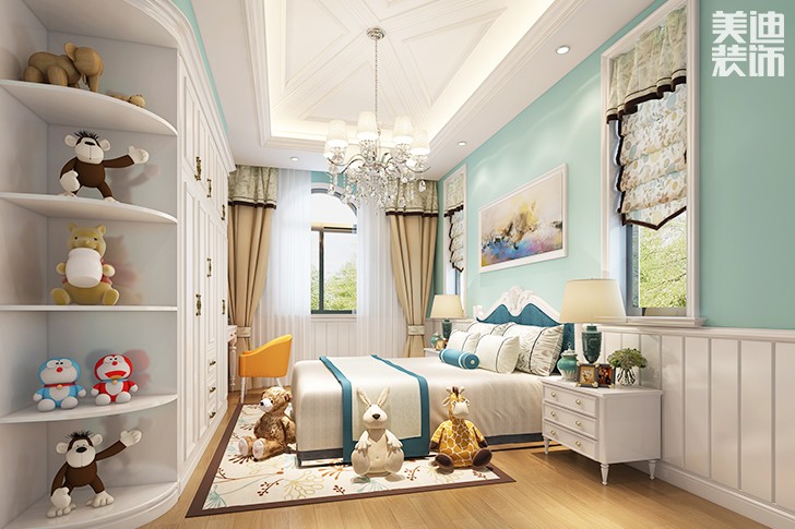 水映加州新中式裝修案例圖--臥室