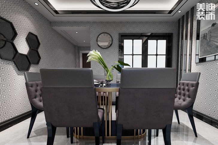 奧園廣場120平方現(xiàn)代風(fēng)格裝修效果圖--餐廳