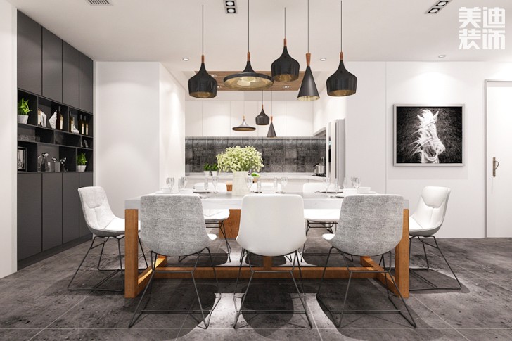 彩虹谷簡美風(fēng)裝修案例圖--餐廳