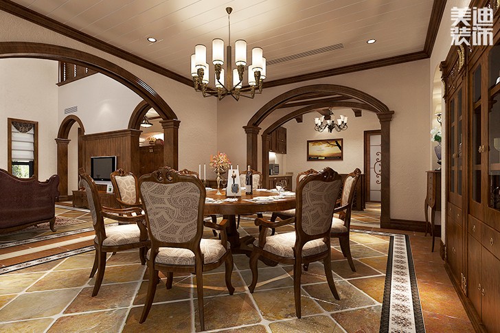 北歐小鎮(zhèn)150平米歐式風(fēng)格裝修效果圖--餐廳西廚