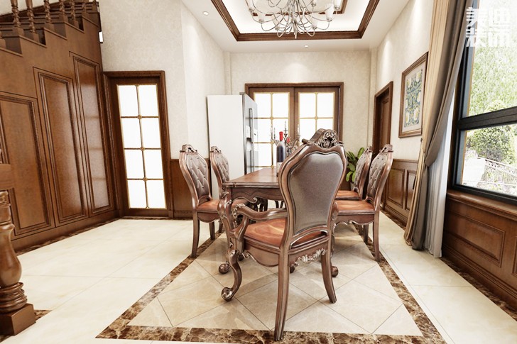 湘潭碧桂園別墅4002美式效果圖--餐廳