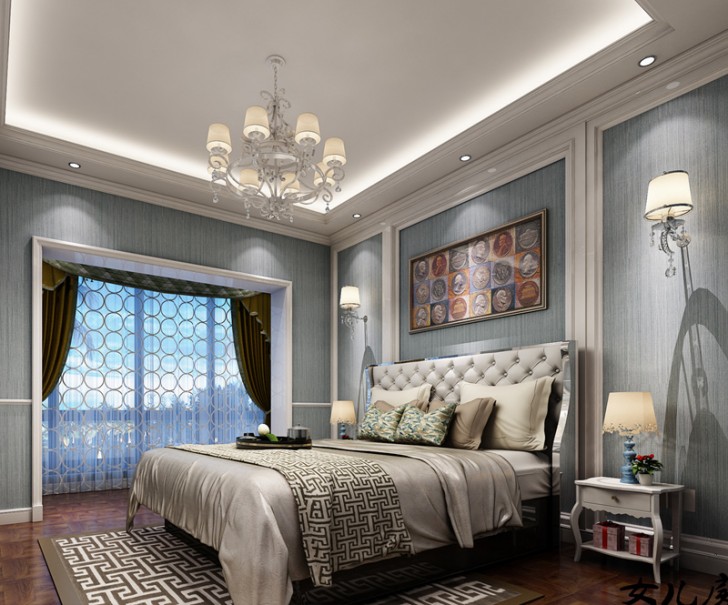 醴陵自建別墅240平方米歐式古典效果圖展示-臥室
