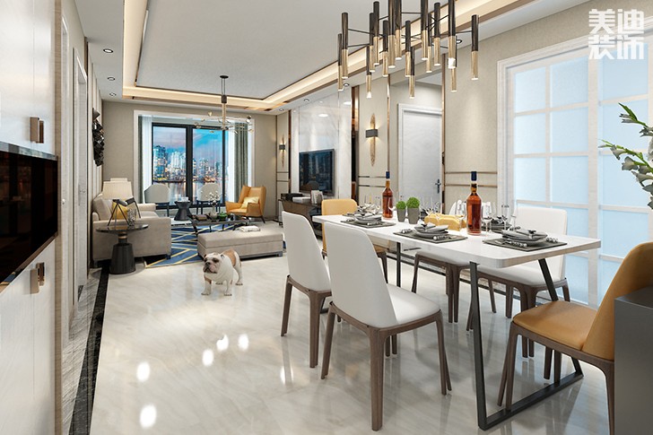 銀河新苑現(xiàn)代簡約裝修效果圖--餐廳