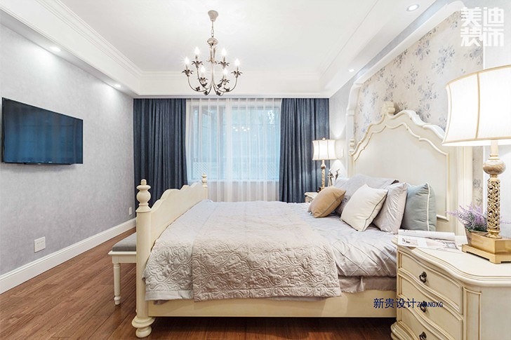 格林春天150平米輕奢法式風(fēng)格實景圖--臥室
