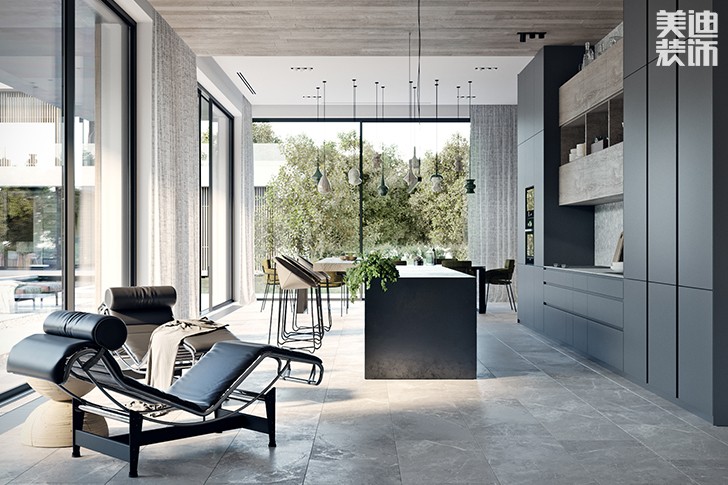 花明樓自建房132平米現(xiàn)代簡(jiǎn)約風(fēng)格-餐廳