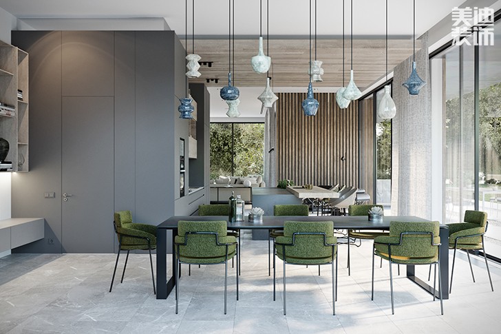 花明樓自建房132平米現(xiàn)代簡(jiǎn)約風(fēng)格-餐廳