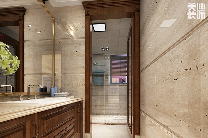 金城苑200平歐式裝修案例圖--廁所1