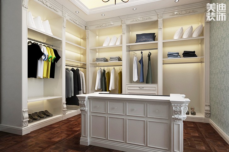 金城苑200平歐式裝修案例圖--衣帽間2