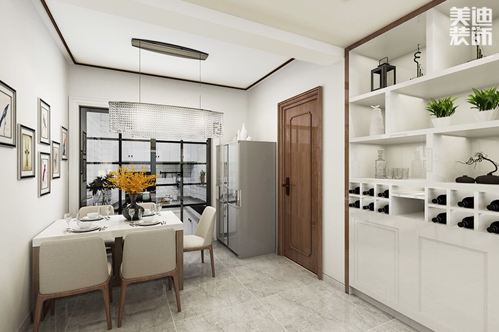 綠地世紀(jì)城120平現(xiàn)代簡約裝修案例圖--餐廳