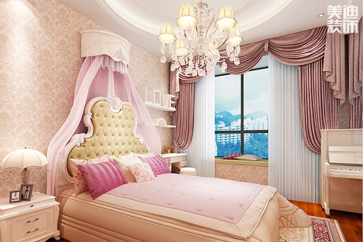 盛翠260平米歐式混搭風(fēng)格案例圖--女兒房