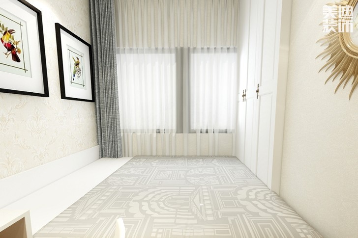 大漢資江城90平米現(xiàn)代簡約裝修效果圖--臥室