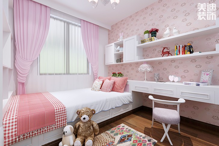 棠溪人家120平歐式田園風格裝修效果圖--臥室