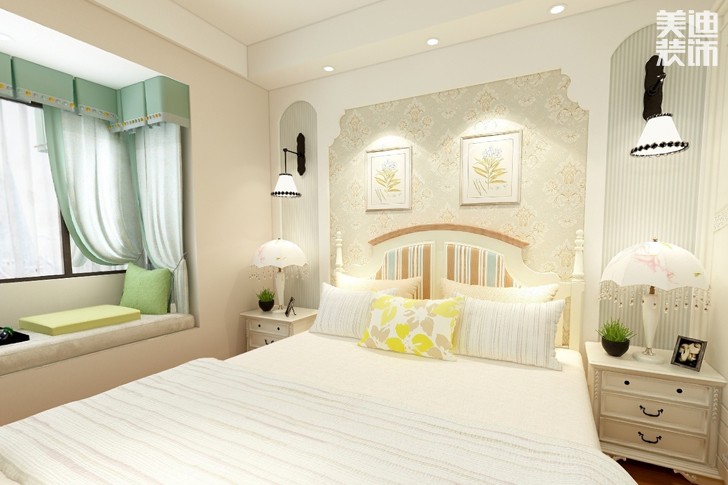 大漢資江城90平米現(xiàn)代簡約裝修效果圖--臥室